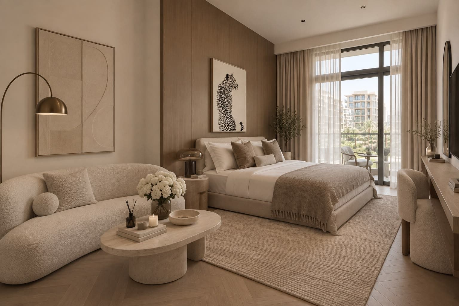 The same studio fully furnished by MILA